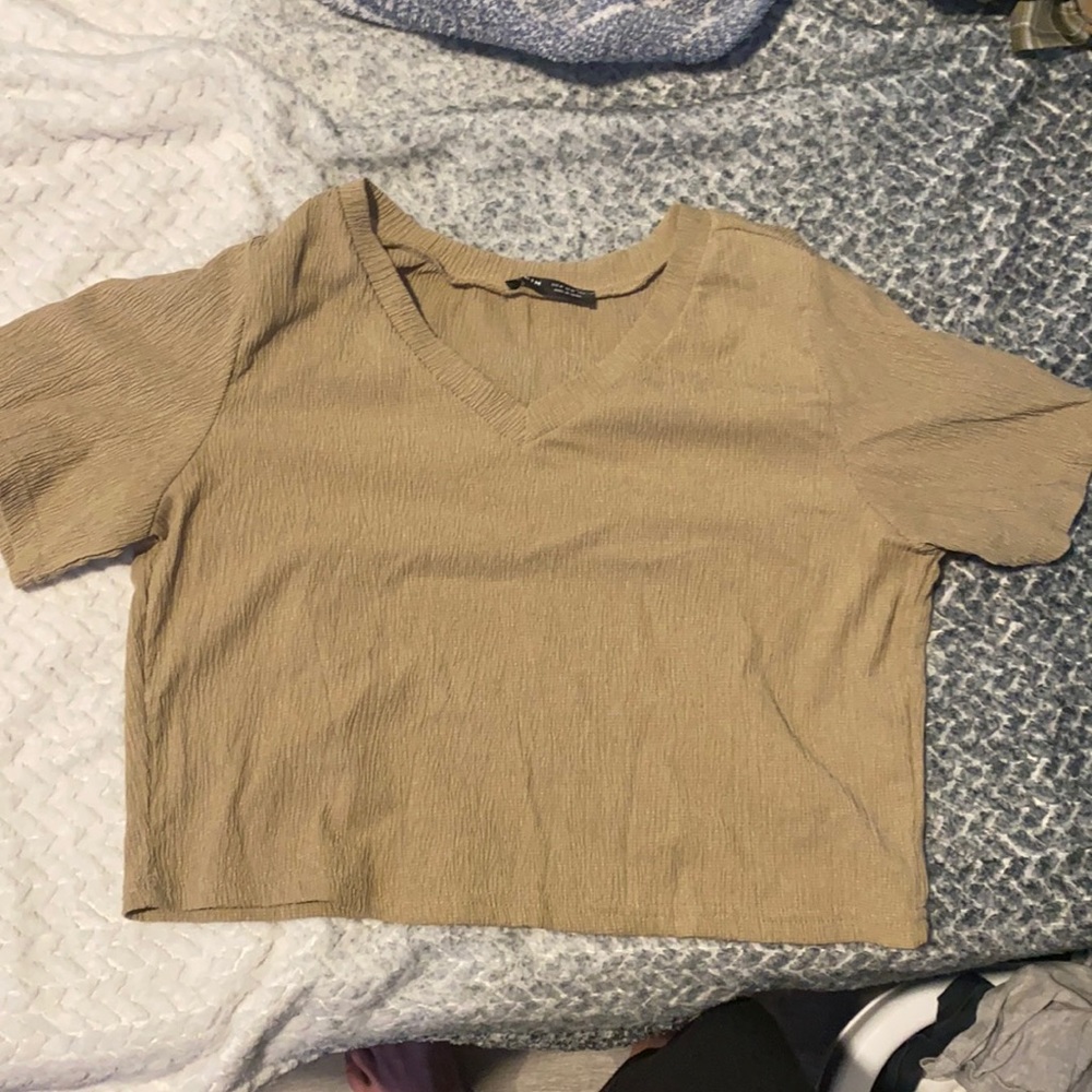 Shein tan crop top